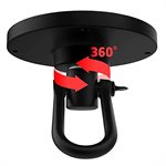 Leather Speed Ball with Steel Swivel, Black