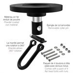 Leather Speed Ball with Steel Swivel, Black