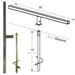 4 ancrages de but de soccer avec clé d'installation