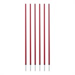 6 piquets d'entraînement en plastique, rouge