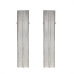 Pair of Square Aluminum Tennis Posts with Anchors