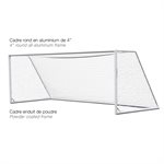 Pair of Kwik Goal® «Fusion Max» Senior Soccer Goals, Round Posts, 8' x 24' x 3'6" x 9'