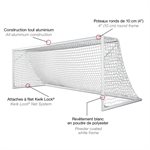 Pair of Kwik Goal® «Fusion» Senior Soccer Goals, Round Posts, 8' x 24' x 3' x 8'