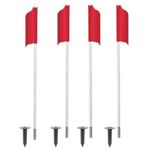 Set of 4 Spring-Loaded Corner Flags with Ground Sockets