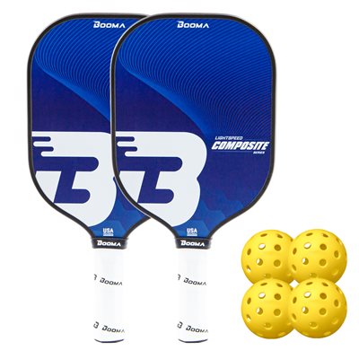 2 Lightspeed paddles and 4 balls