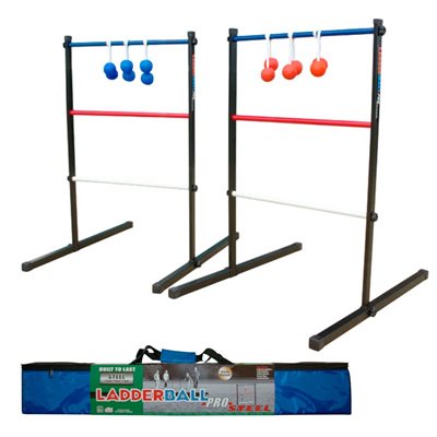 Jeu d'échelle en acier et balles
