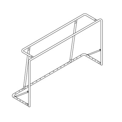 Pair of Steel Mini-Soccer Goals, 5' x 8' x 3'4"' x 2' Pair of Steel Mini-Soccer Goals, 5' x 8' x 3'4"' x 2'