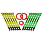 Set of 12 Mini-Ringette Sticks with Rings, 14" (35 cm)