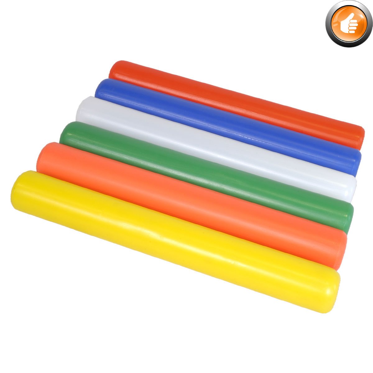 6 plastic relay batons