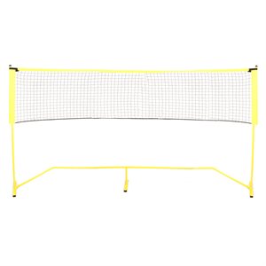 Portable Aluminum Tennis and Volleyball Net Set with Carrying Bag, 18' (5.49 m)