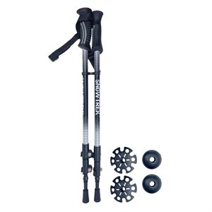 Pair of Snowtrek Aluminum Telescopic Poles, From 26.5 to 53" (67 to 135 Cm)