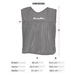 Set of 15 Going One® Black Mesh Numbered Pinnies