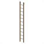 Wooden vertical ladder
