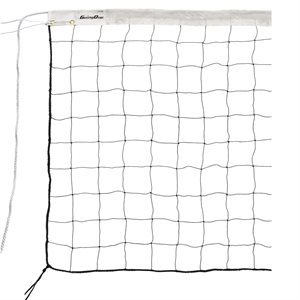 Filet de volleyball économique Going One de 9,75 m (32') blanc, avec câble en PE de 11,5 m (38')