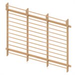 Wooden wall bars, triple unit