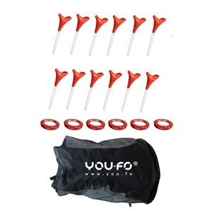 12 YOU.FO FUN sticks and 6 YOU.FO rings